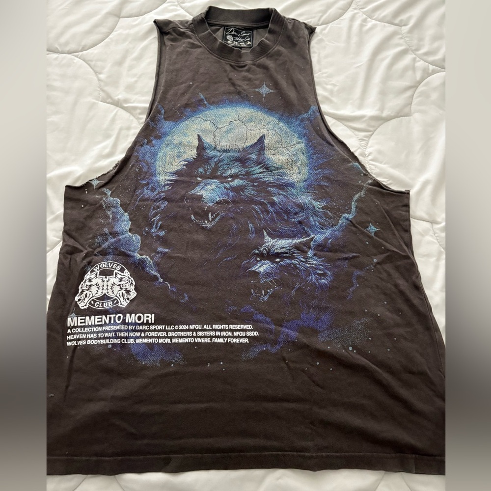 Darc Sport Black Wolf Graphic Tank Top